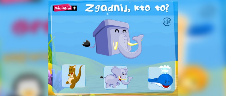 Guess Who game for MiniMini+ called Zoo Zgadula. Inside players can find great animations and illustrations.